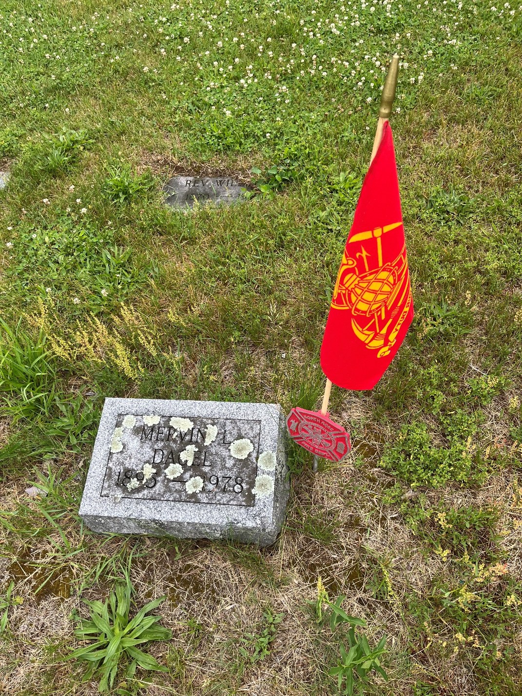 North Rose Fire Department archive photograph (headstones)