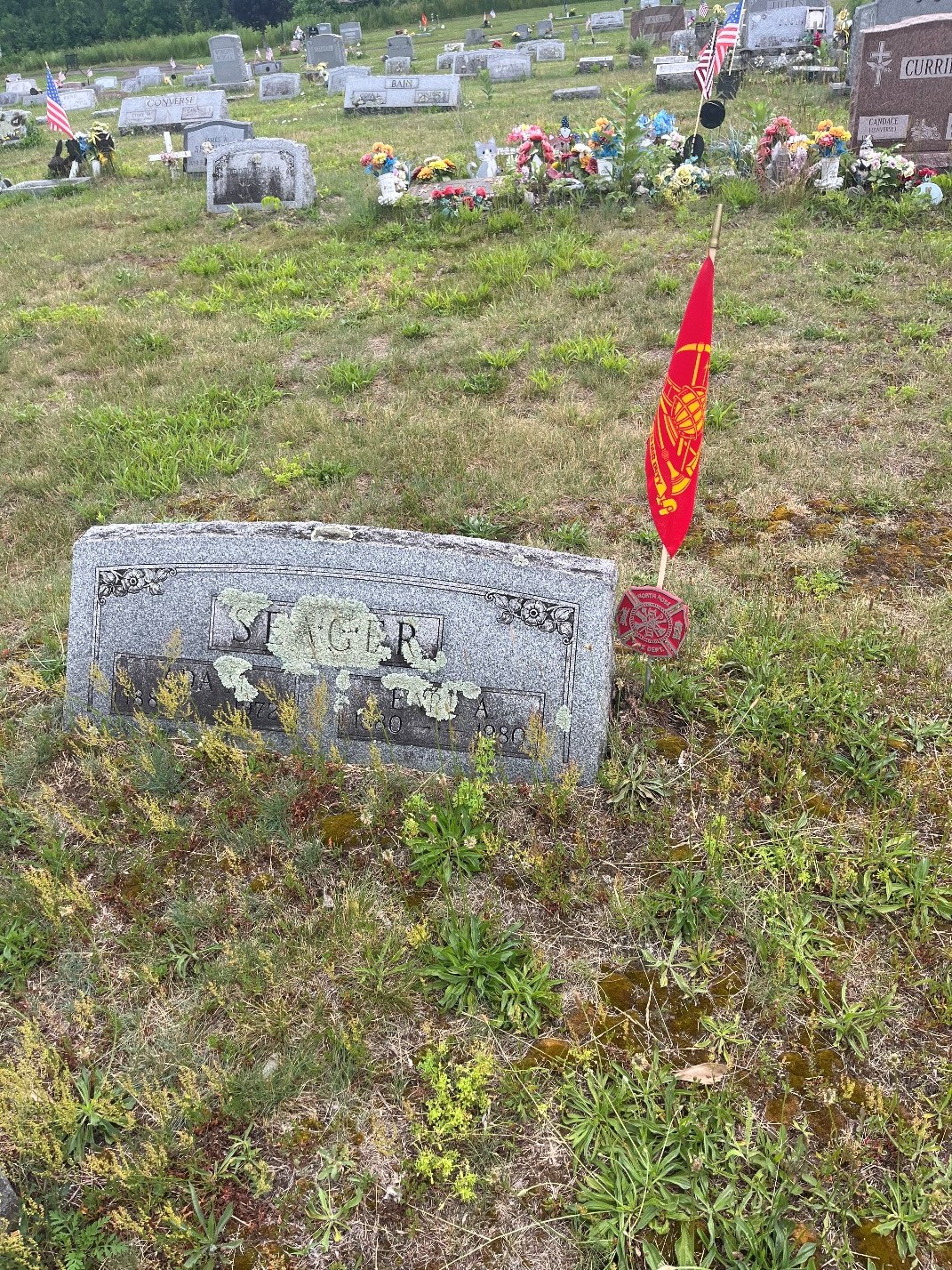 North Rose Fire Department archive photograph (headstones)