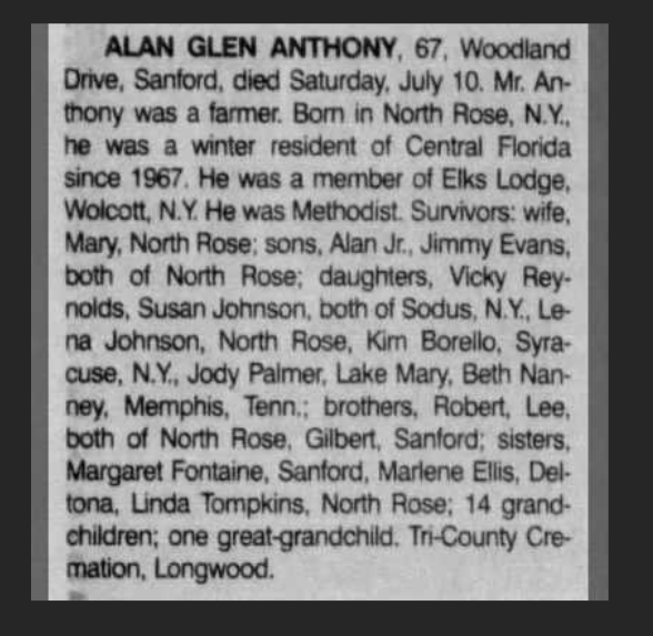 Member obituary — Appendix C