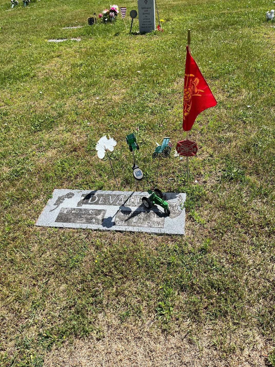 North Rose Fire Department archive photograph (headstones)