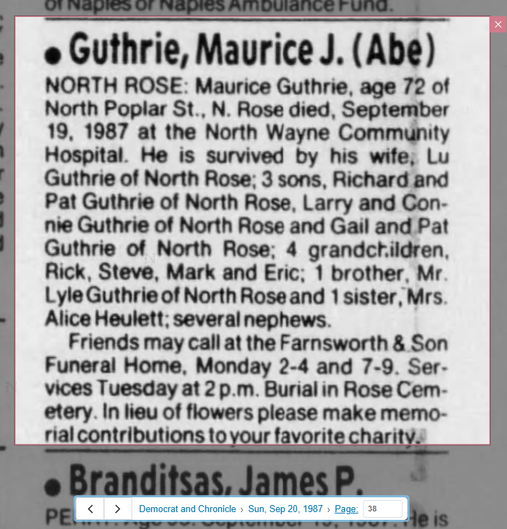 Member obituary — Appendix C