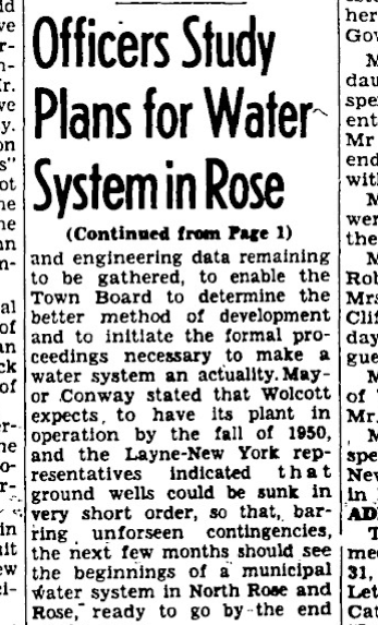 1950 — officers study plans for the water system