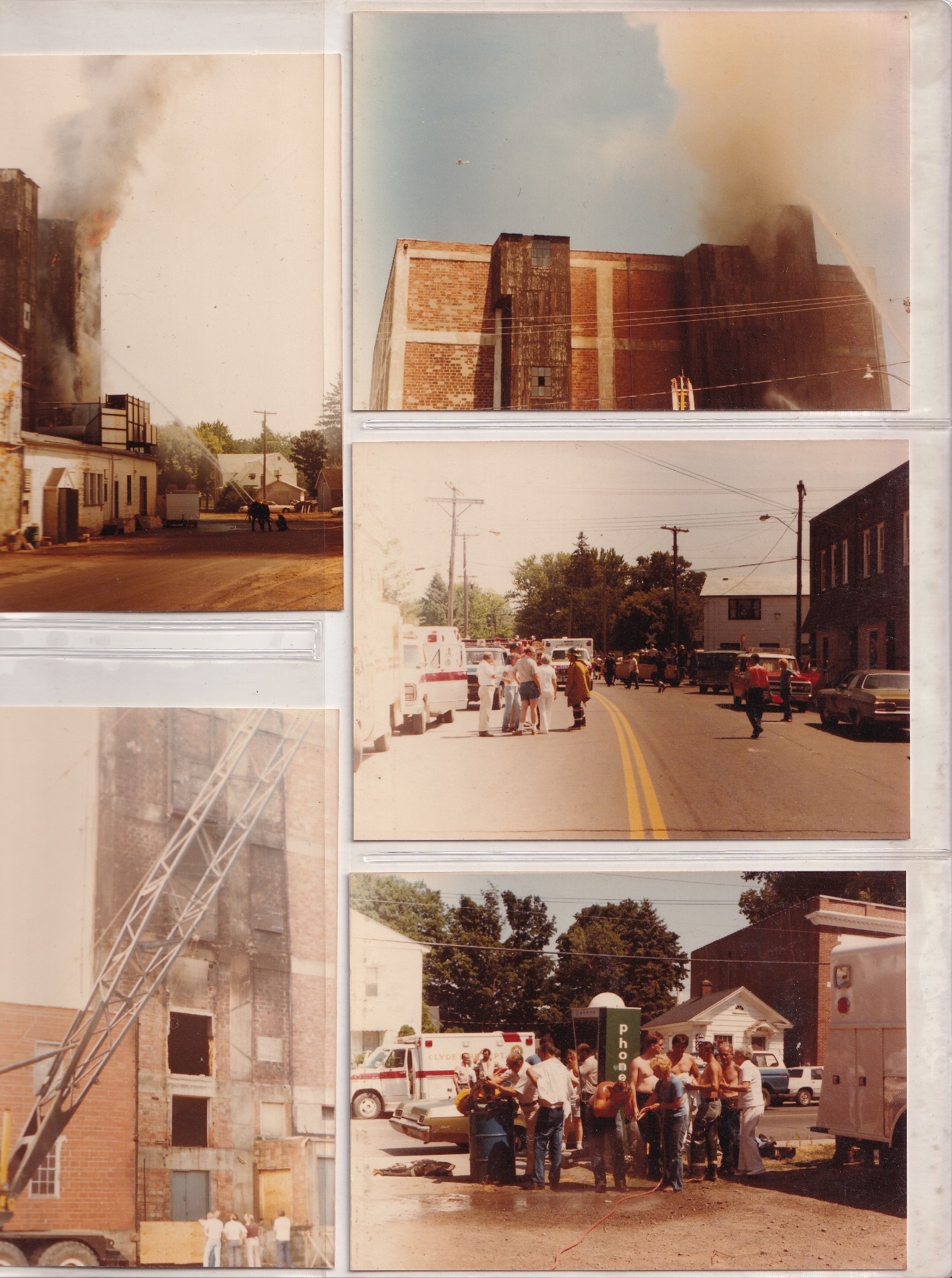Sodus Cold Storage fire and explosion, North Rose, July 1983