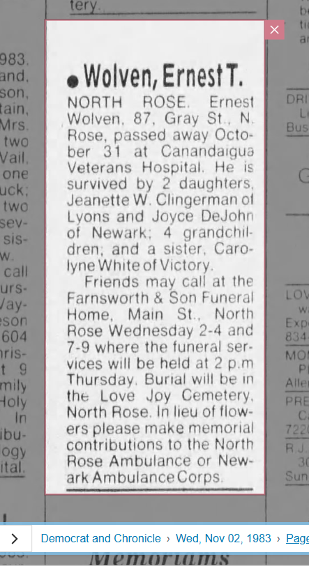 Member obituary — Appendix C