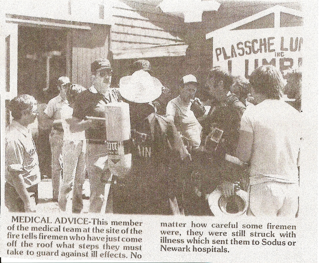 Sodus Cold Storage fire and explosion, North Rose, July 1983