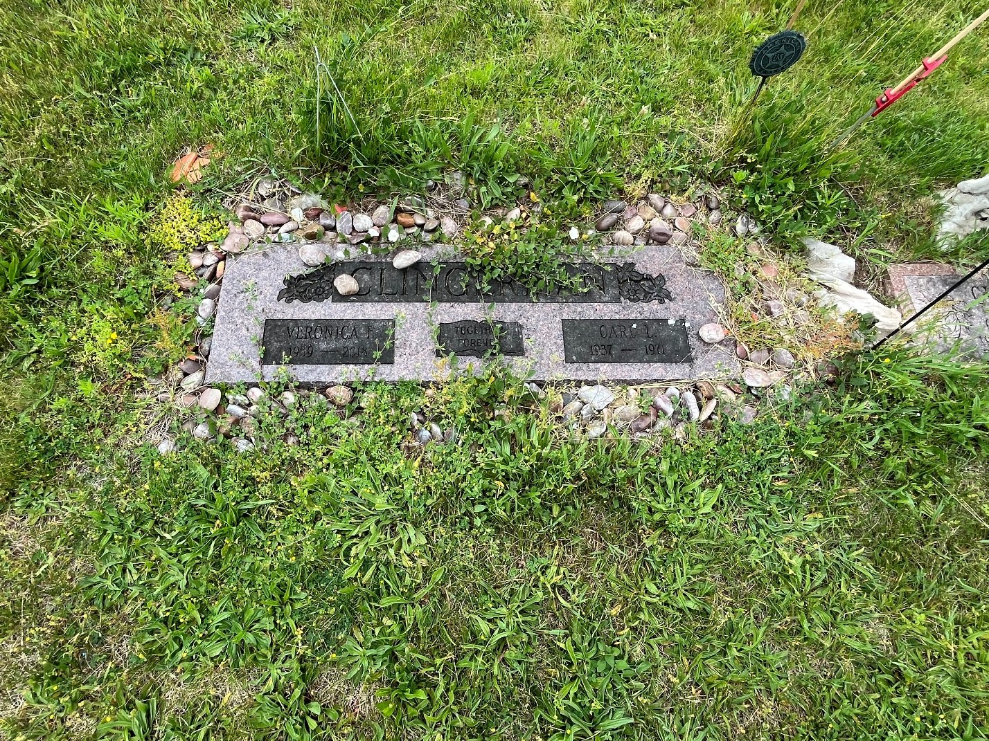 North Rose Fire Department archive photograph (headstones)