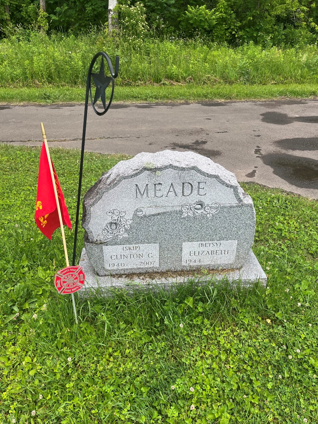 North Rose Fire Department archive photograph (headstones)