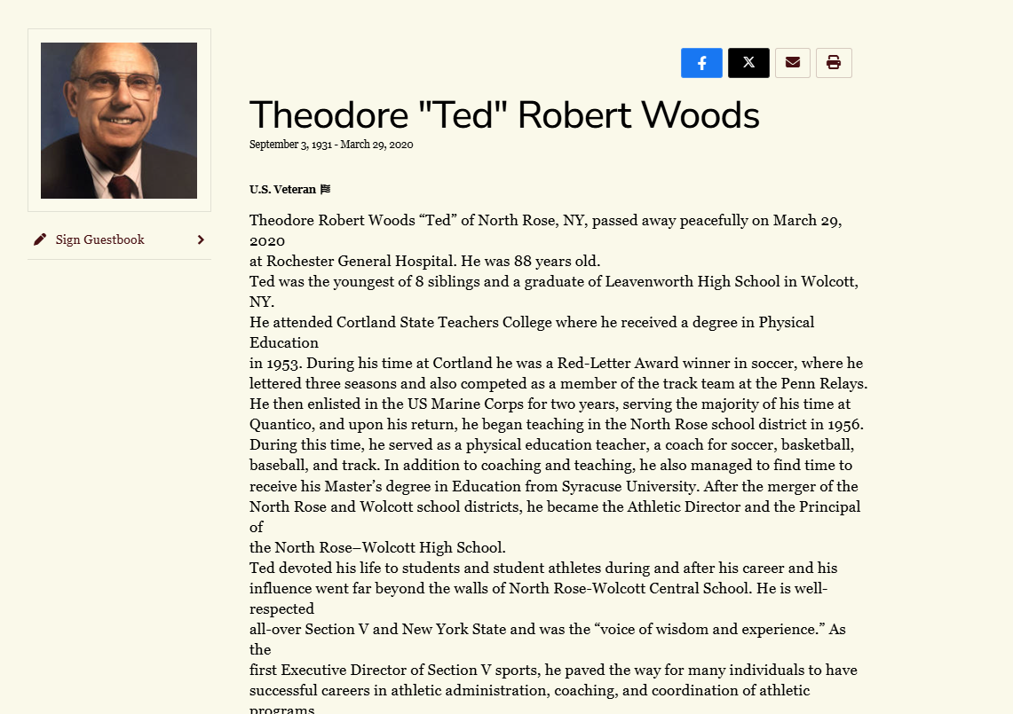 Member obituary — Appendix C
