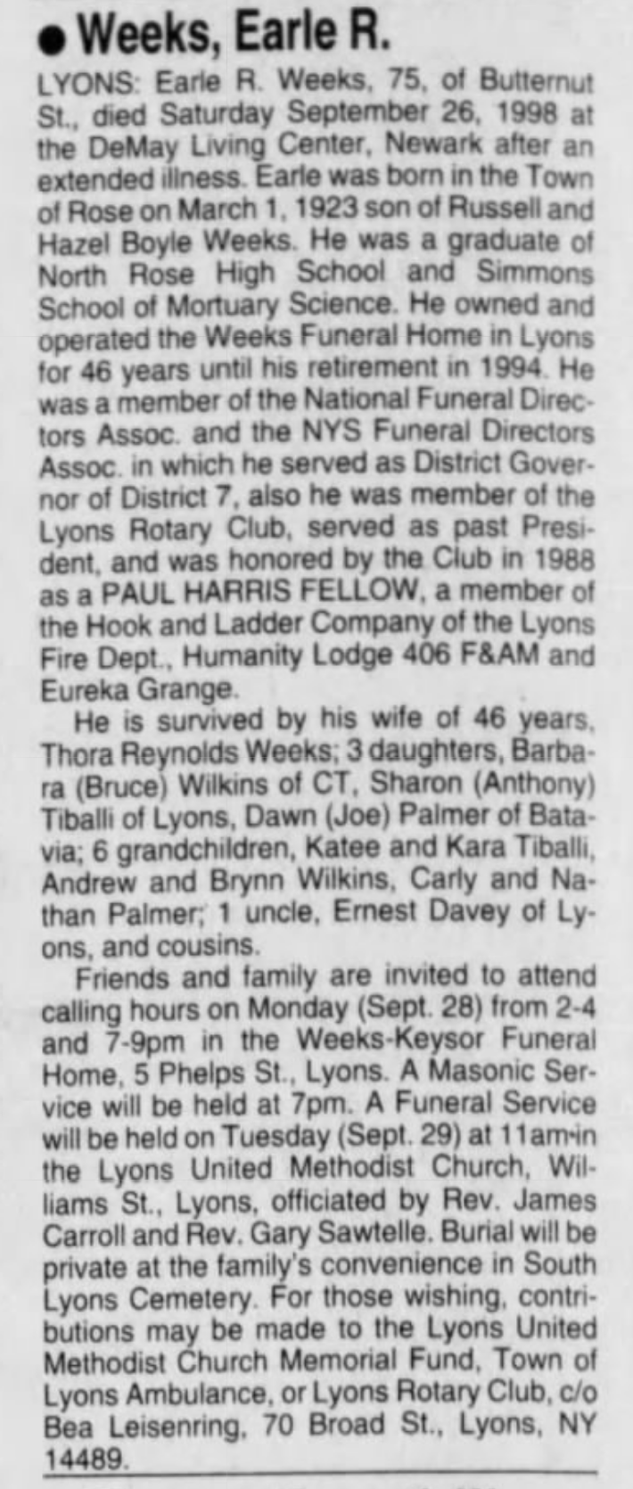 Member obituary — Appendix C