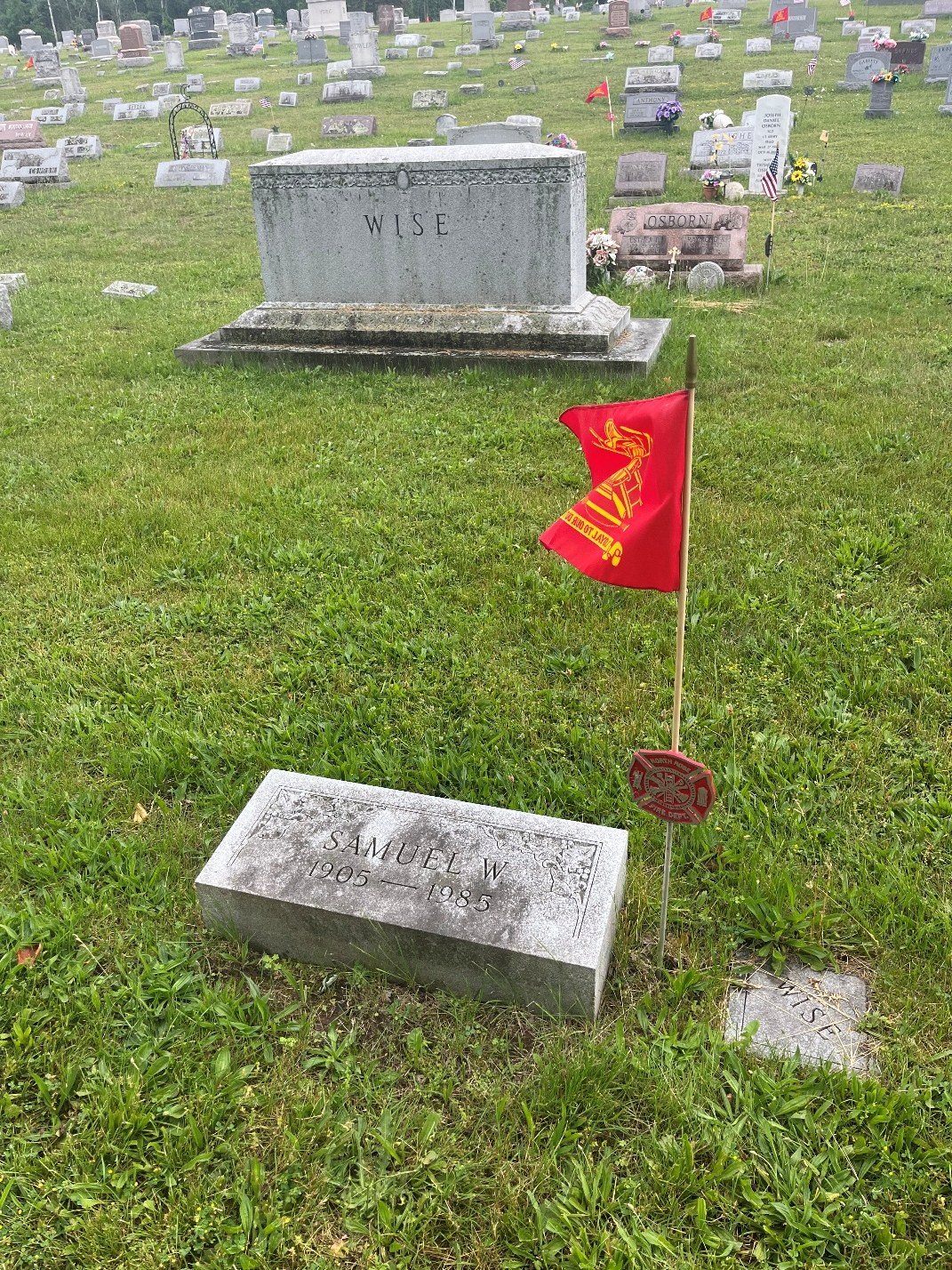 North Rose Fire Department archive photograph (headstones)