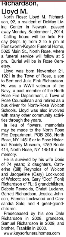 Member obituary — Appendix C
