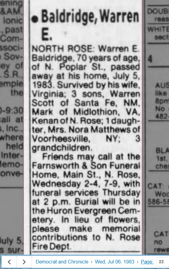 Member obituary — Appendix C