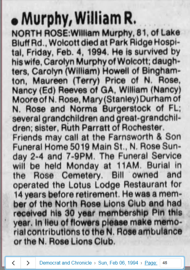 Member obituary — Appendix C