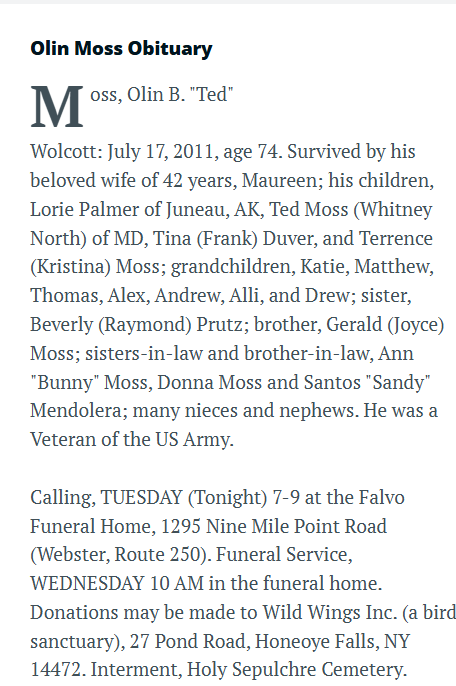 Member obituary — Appendix C