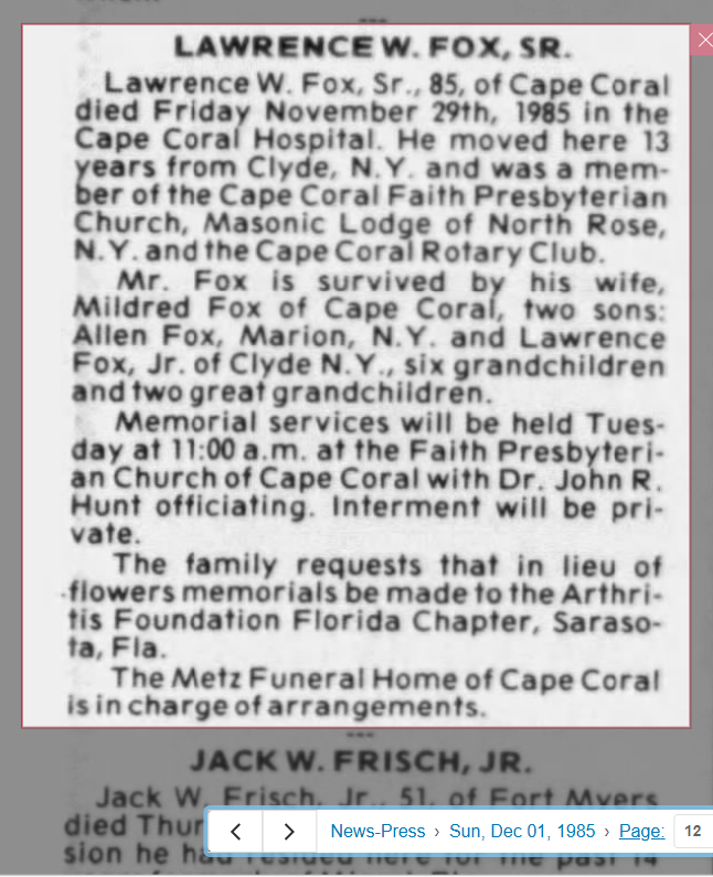 Member obituary — Appendix C