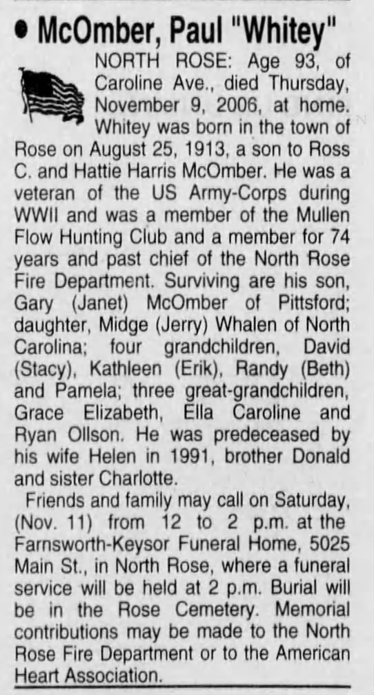 Member obituary — Appendix C