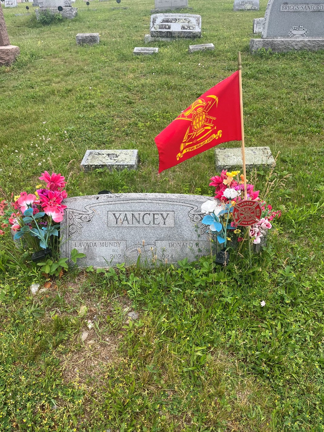 North Rose Fire Department archive photograph (headstones)