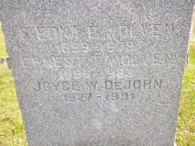 North Rose Fire Department archive photograph (headstones)