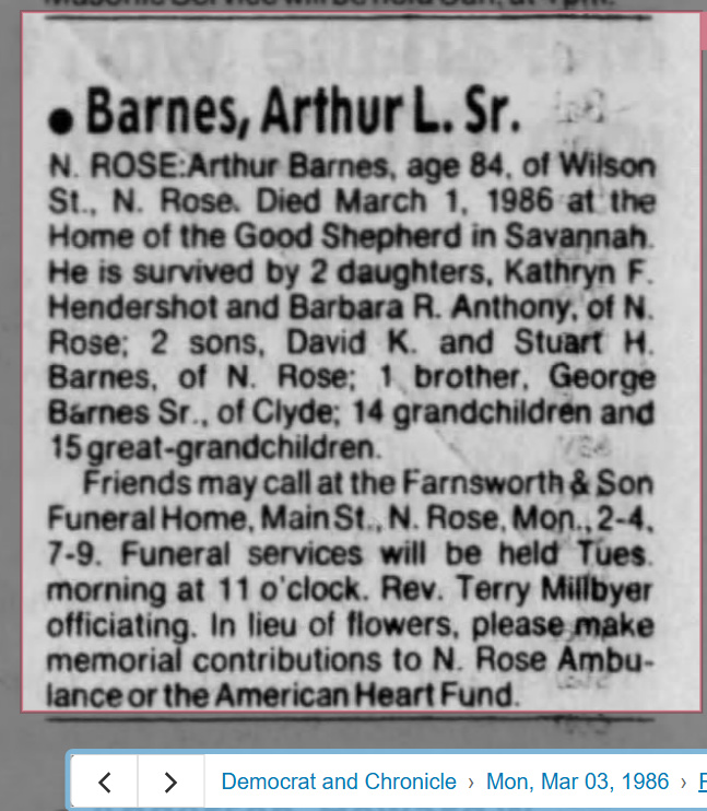 Member obituary — Appendix C