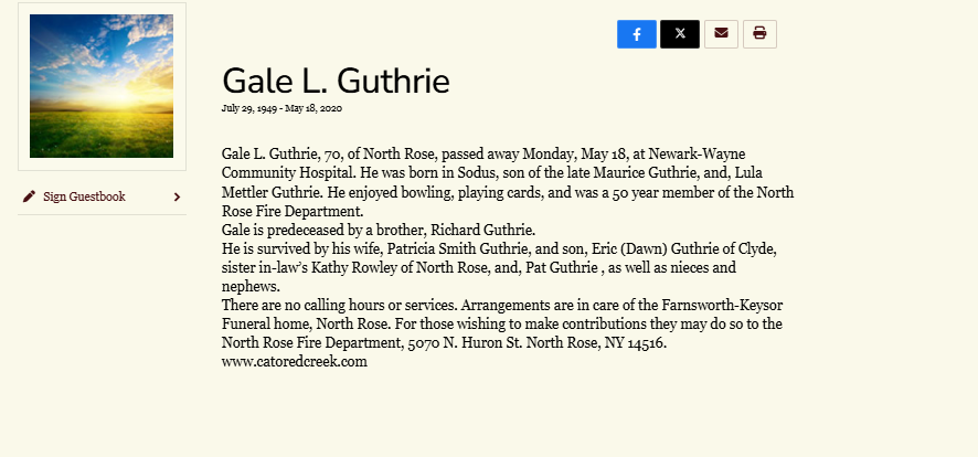 Member obituary — Appendix C