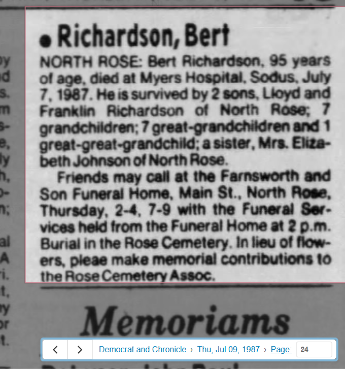 Member obituary — Appendix C