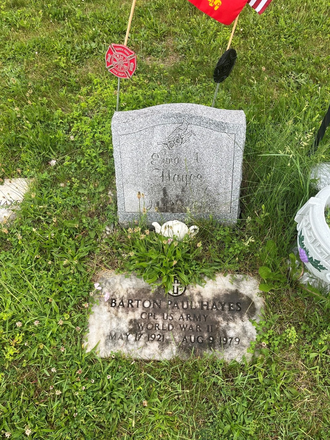 North Rose Fire Department archive photograph (headstones)