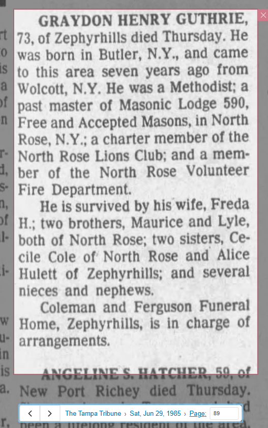 Member obituary — Appendix C