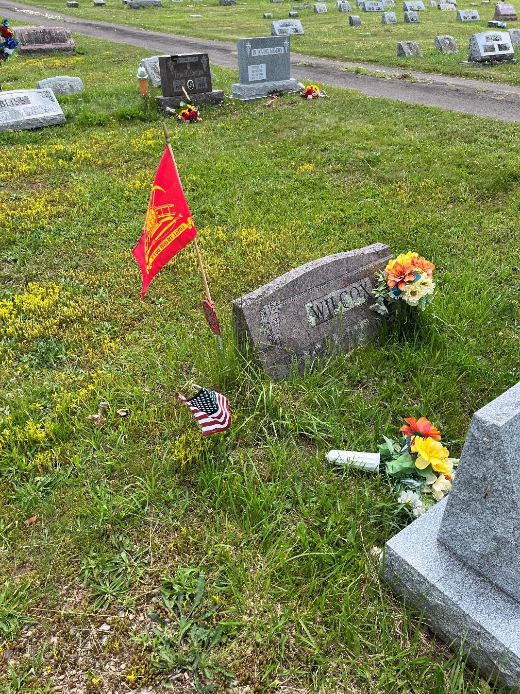 North Rose Fire Department archive photograph (headstones)