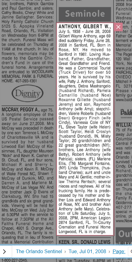Member obituary — Appendix C
