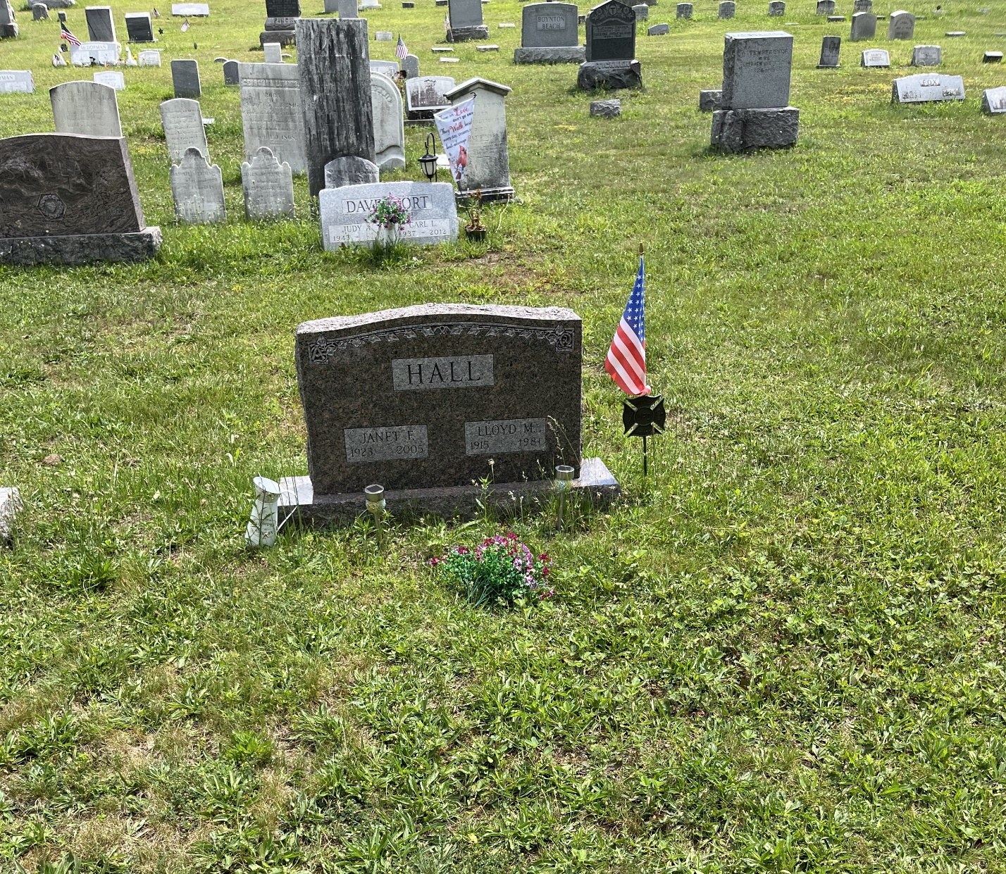 North Rose Fire Department archive photograph (headstones)
