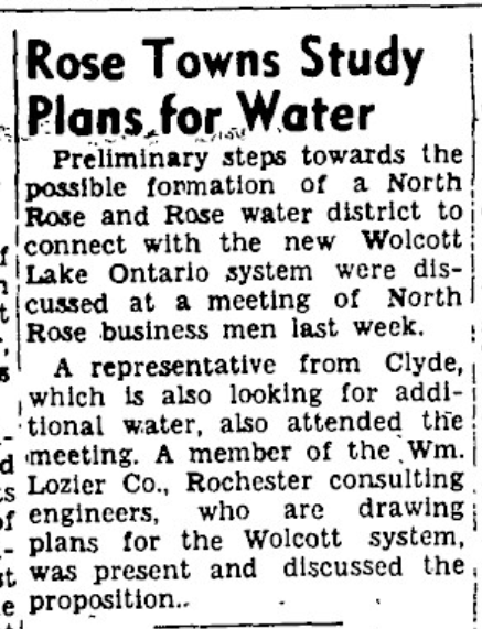 1949 — Rose towns study plans for water