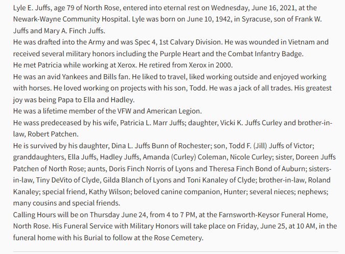 Member obituary — Appendix C