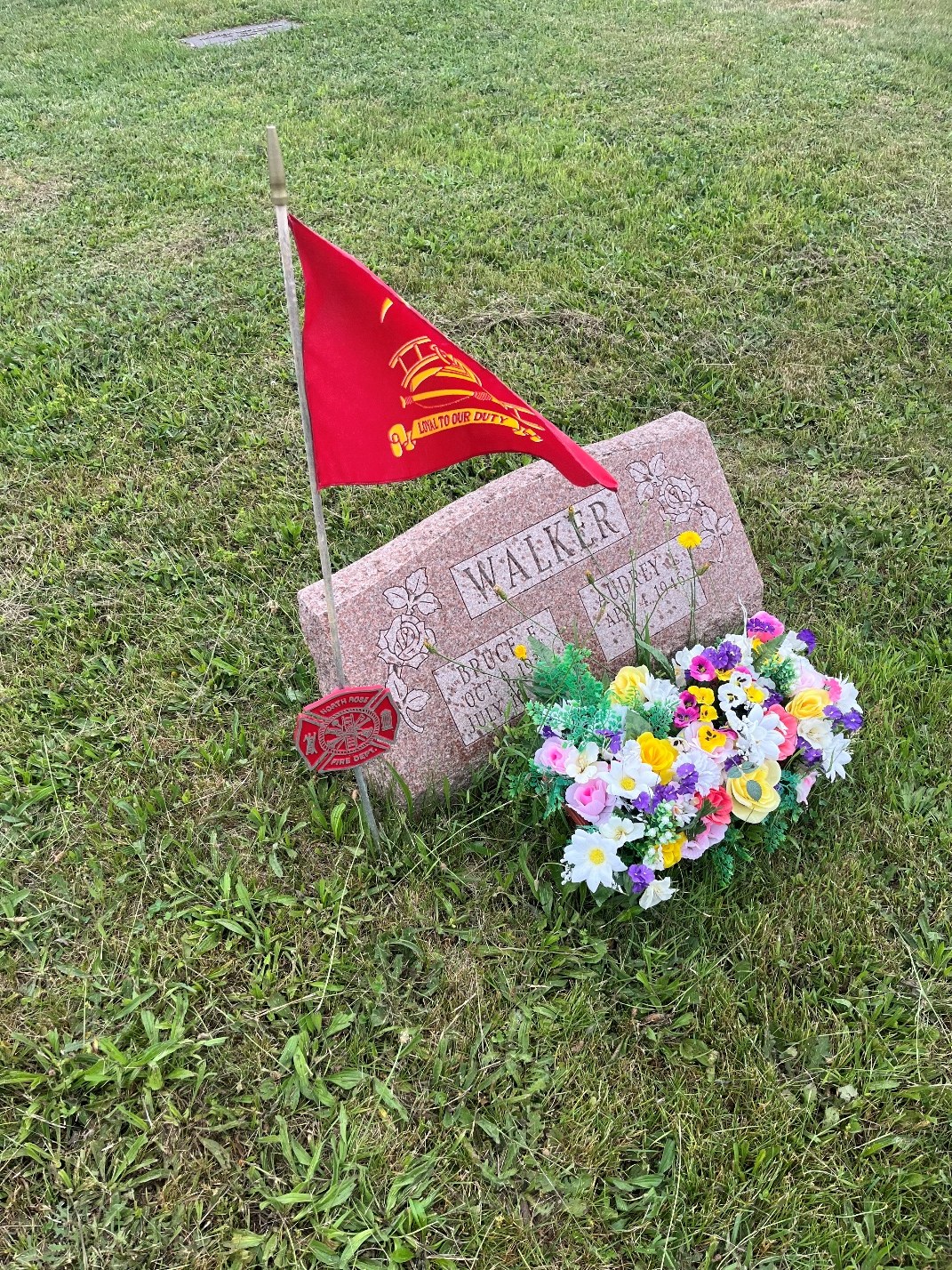 North Rose Fire Department archive photograph (headstones)