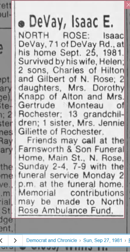Member obituary — Appendix C