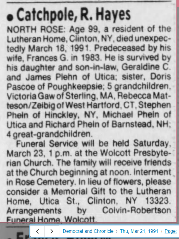 Member obituary — Appendix C