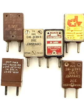 Radio frequency crystals — each tuned to a single dispatch frequency