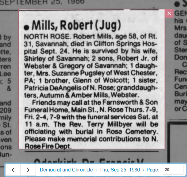 Member obituary — Appendix C