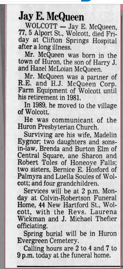 Member obituary — Appendix C