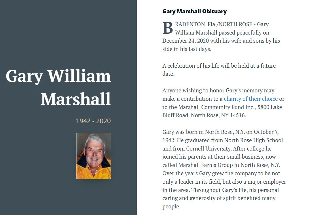 Member obituary — Appendix C