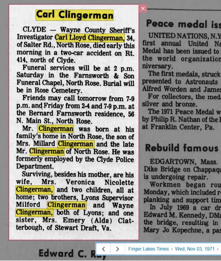 Member obituary — Appendix C