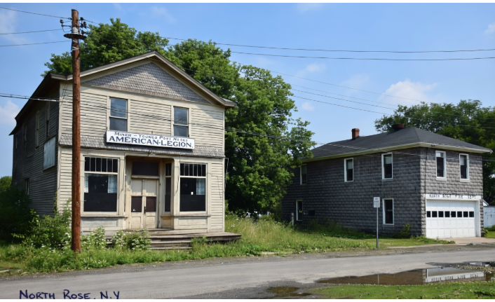 The American Legion hall and the Caroline Street fire station, North Rose, N.Y.