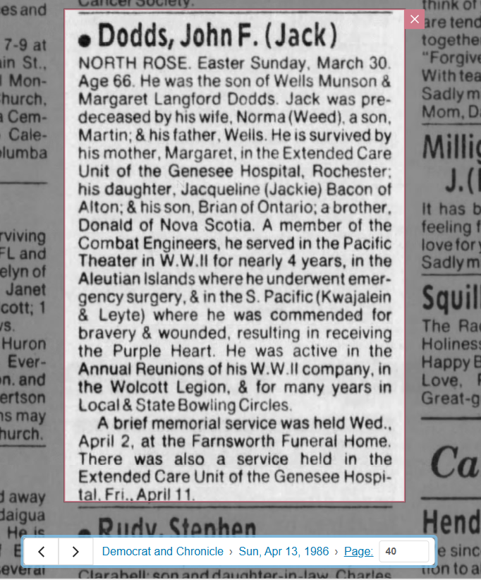 Member obituary — Appendix C