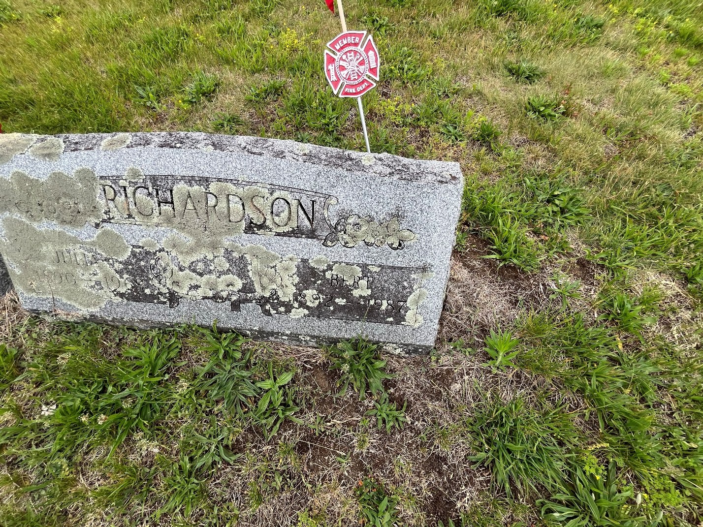 North Rose Fire Department archive photograph (headstones)
