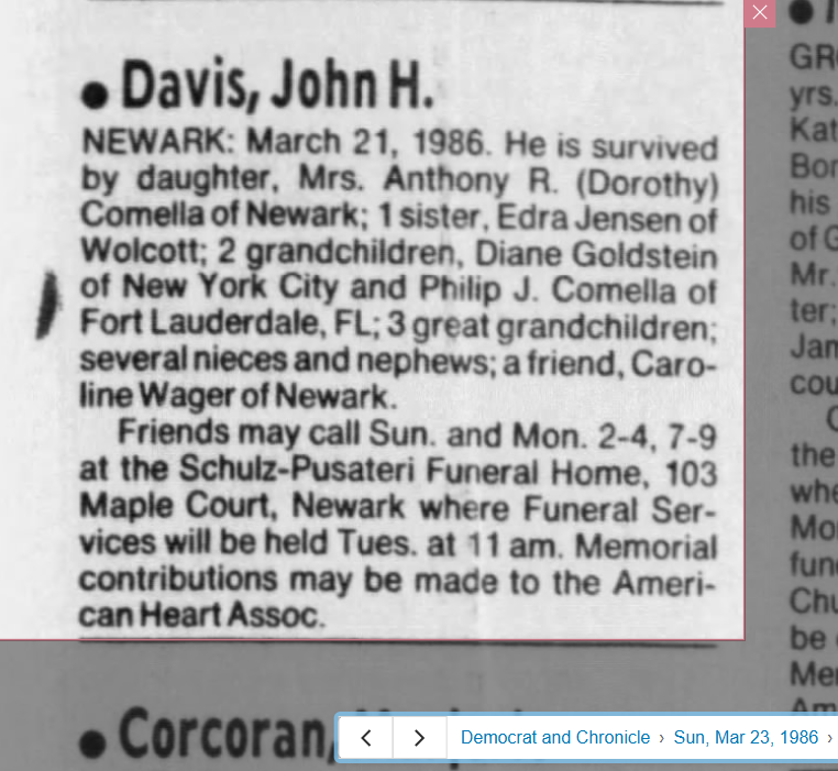 Member obituary — Appendix C