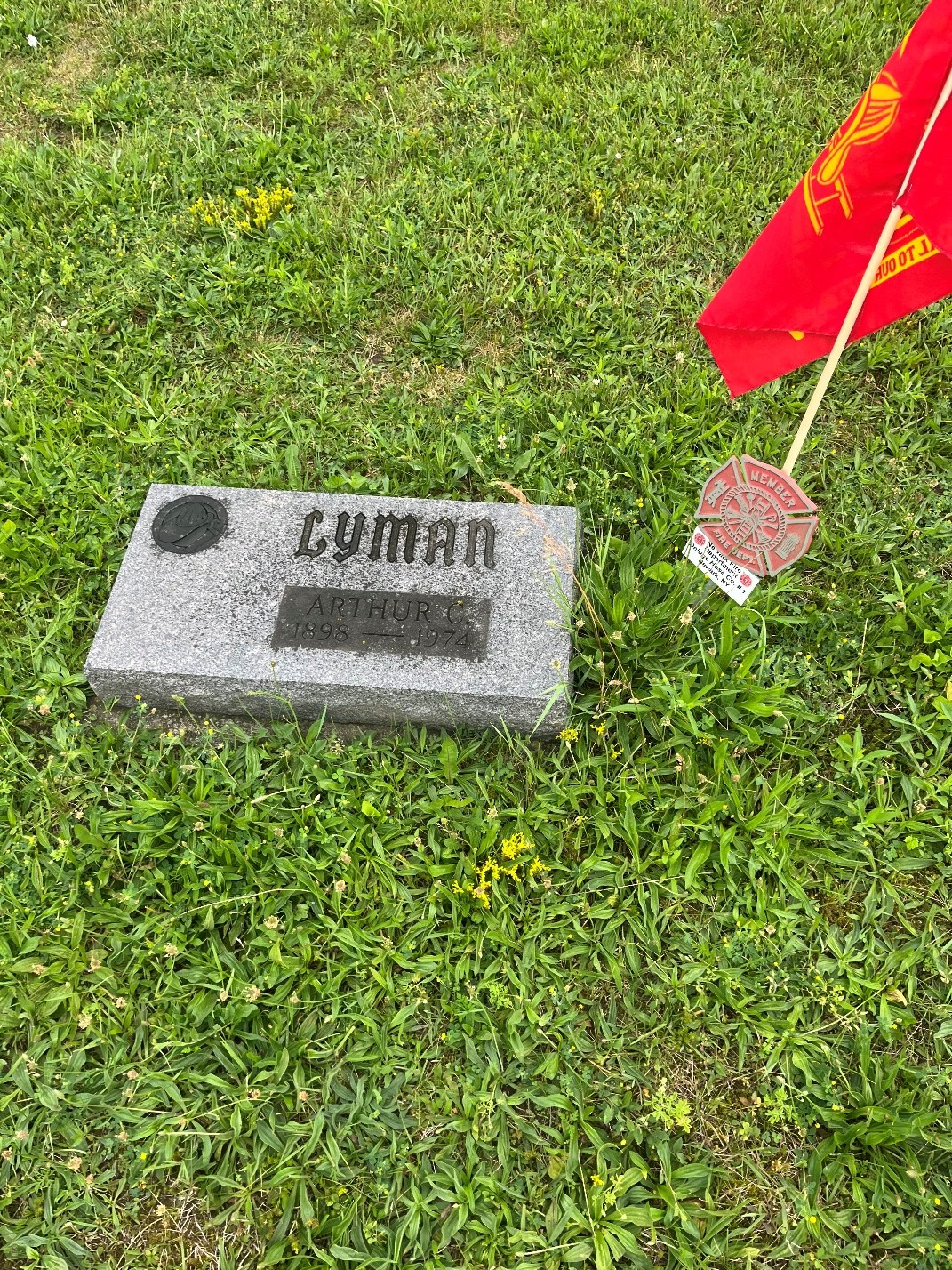 North Rose Fire Department archive photograph (headstones)
