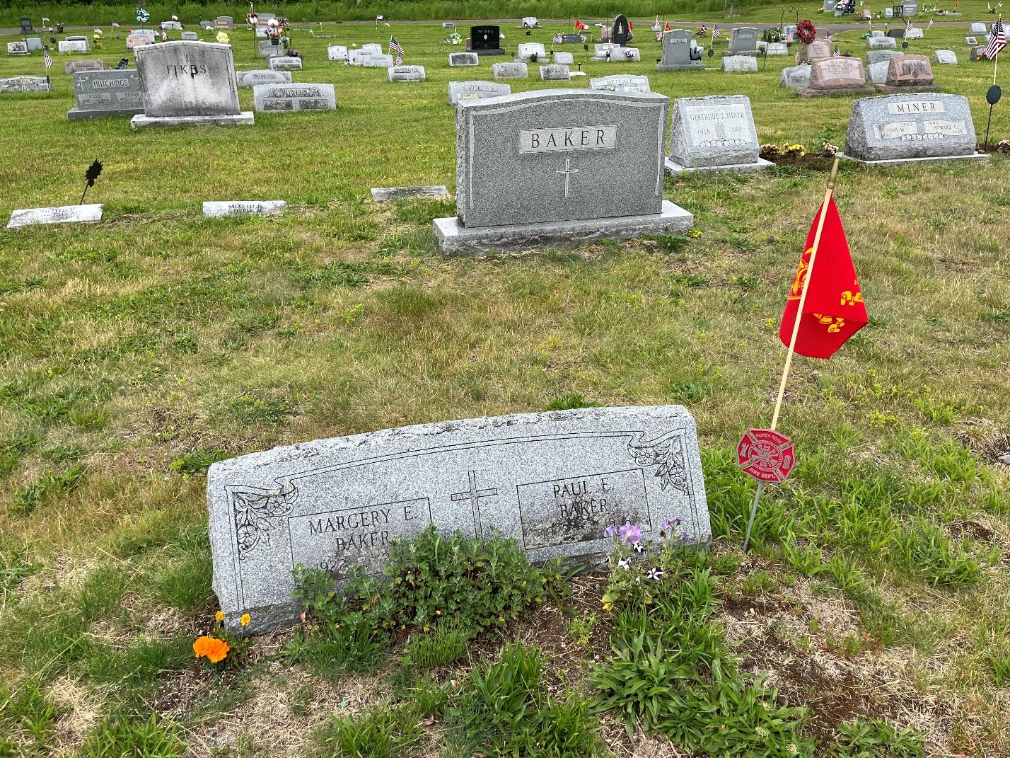 North Rose Fire Department archive photograph (headstones)