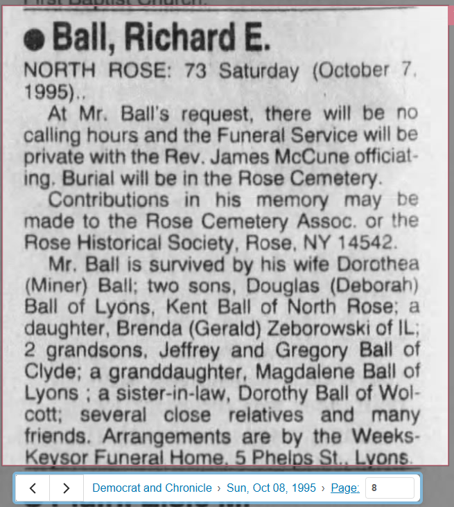 Member obituary — Appendix C