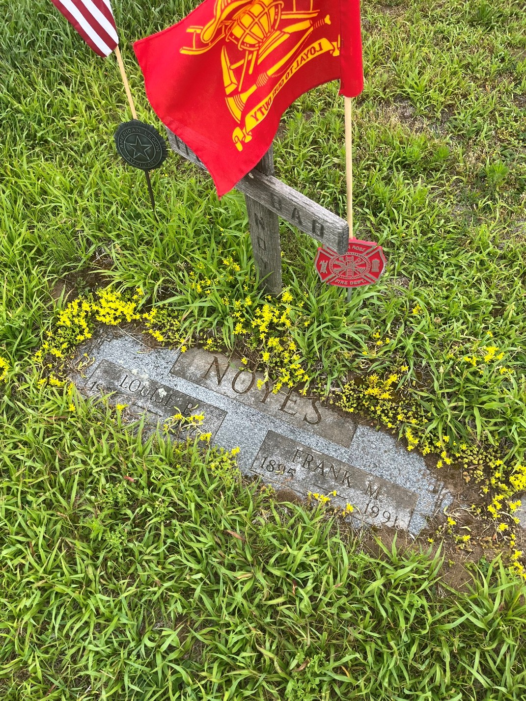 North Rose Fire Department archive photograph (headstones)