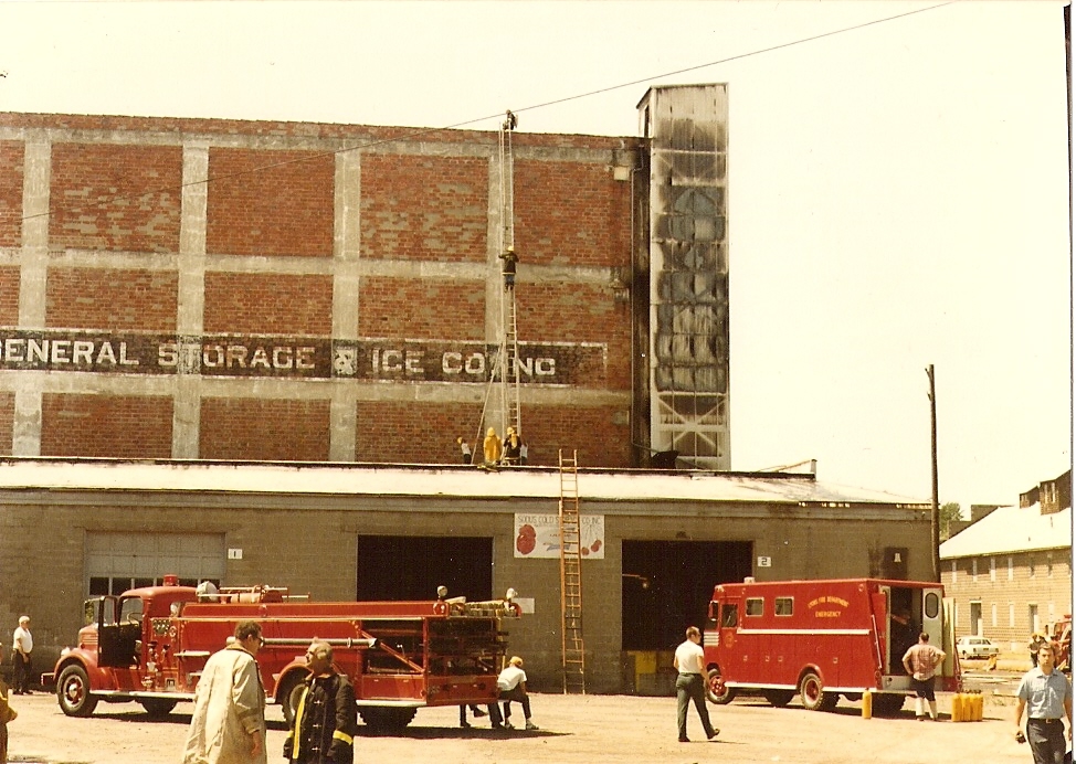 Sodus Cold Storage fire and explosion, North Rose, July 1983