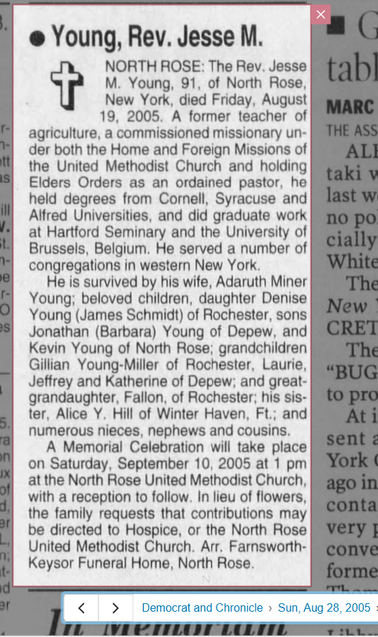 Member obituary — Appendix C